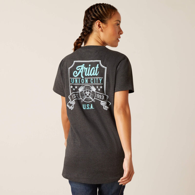 Ariat Women's Rebar Cotton Strong HQ SS T-Shirt - Charcoal Heather