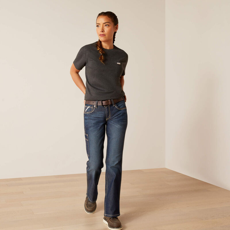 Ariat Women's Rebar Cotton Strong HQ SS T-Shirt - Charcoal Heather