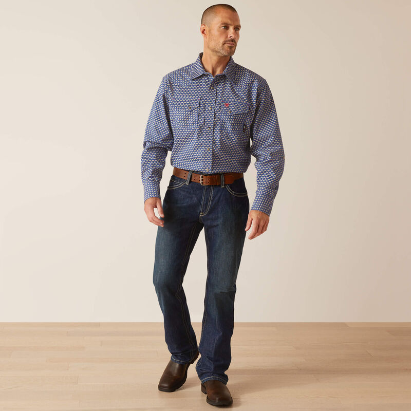 Ariat Men's FR Marauder Retro Fit Snap Work Shirt - Infinity