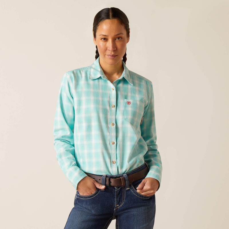 Ariat Women's FR Catalina Work Shirt - Pool Blue