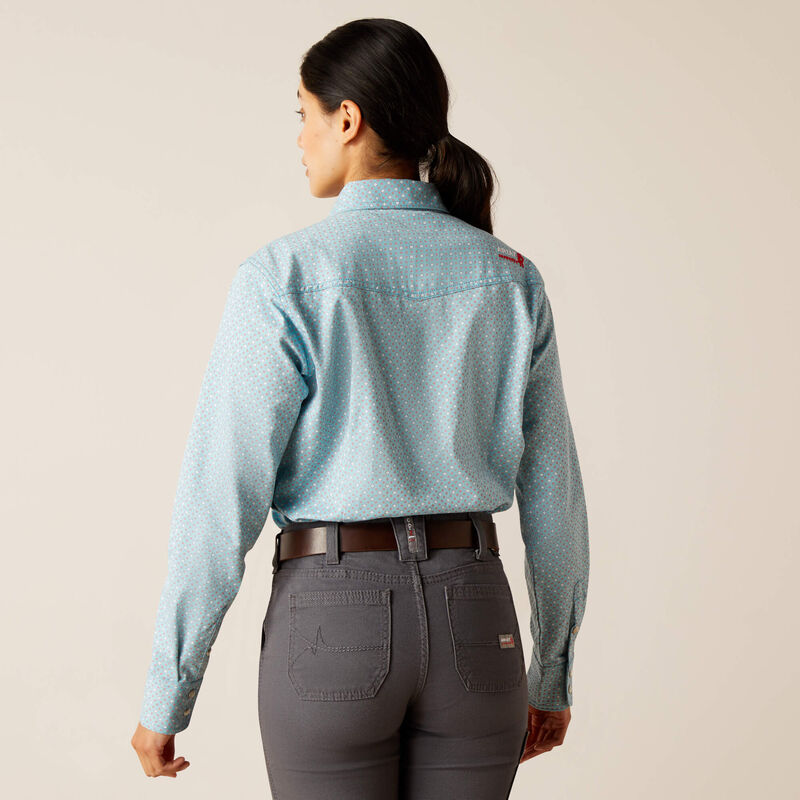 Ariat Women's FR Martlet Work Shirt - Arctic Blue