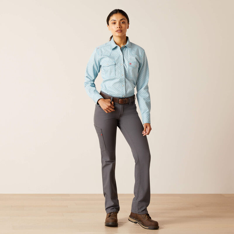 Ariat Women's FR Martlet Work Shirt - Arctic Blue