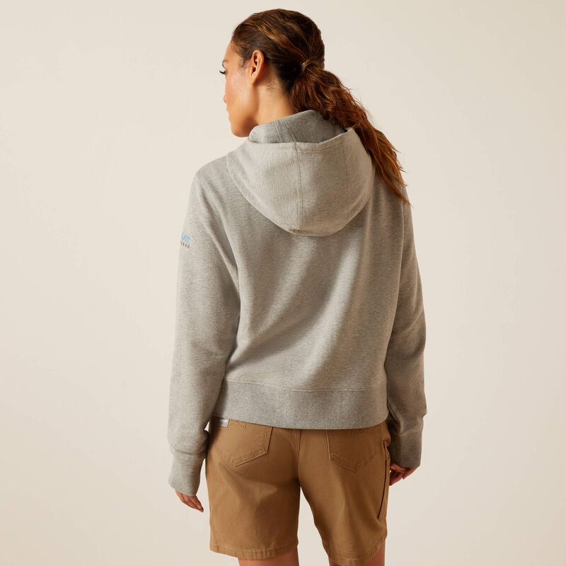 Ariat Women's Rebar Lightweight Cropped Hoodie - Heather Grey