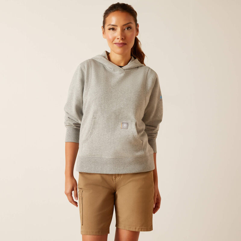 Ariat Women's Rebar Lightweight Cropped Hoodie - Heather Grey