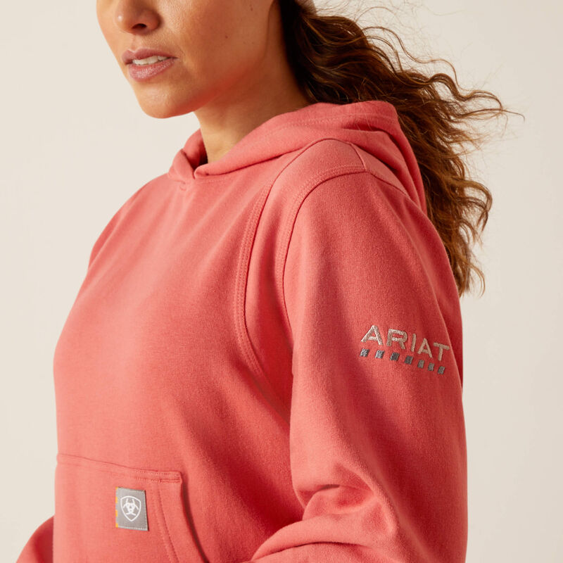 Ariat Women's Rebar Lightweight Cropped Hoodie - Mineral Red