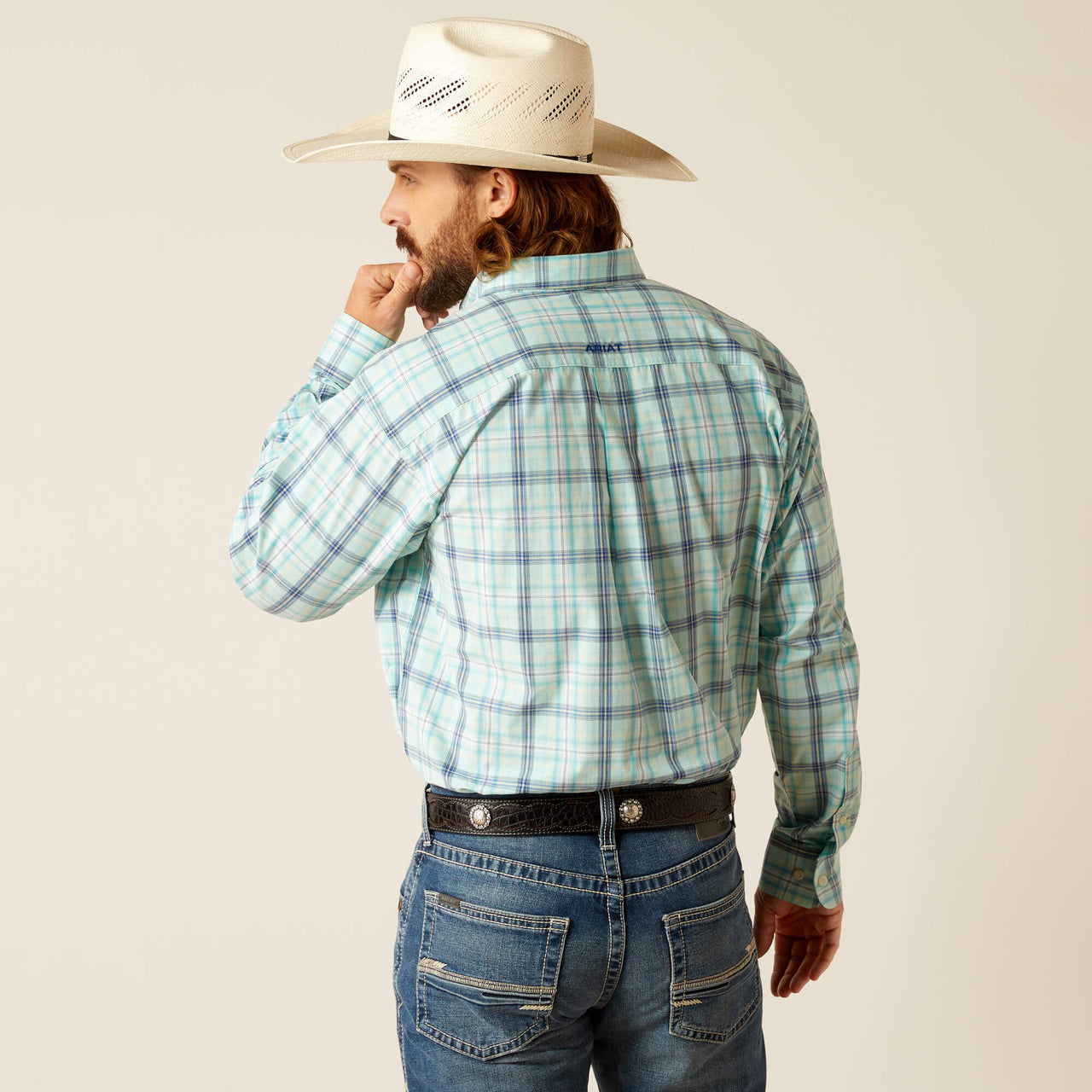 Ariat Men's Pro Pete Long Sleeve Shirt - Blue Tint