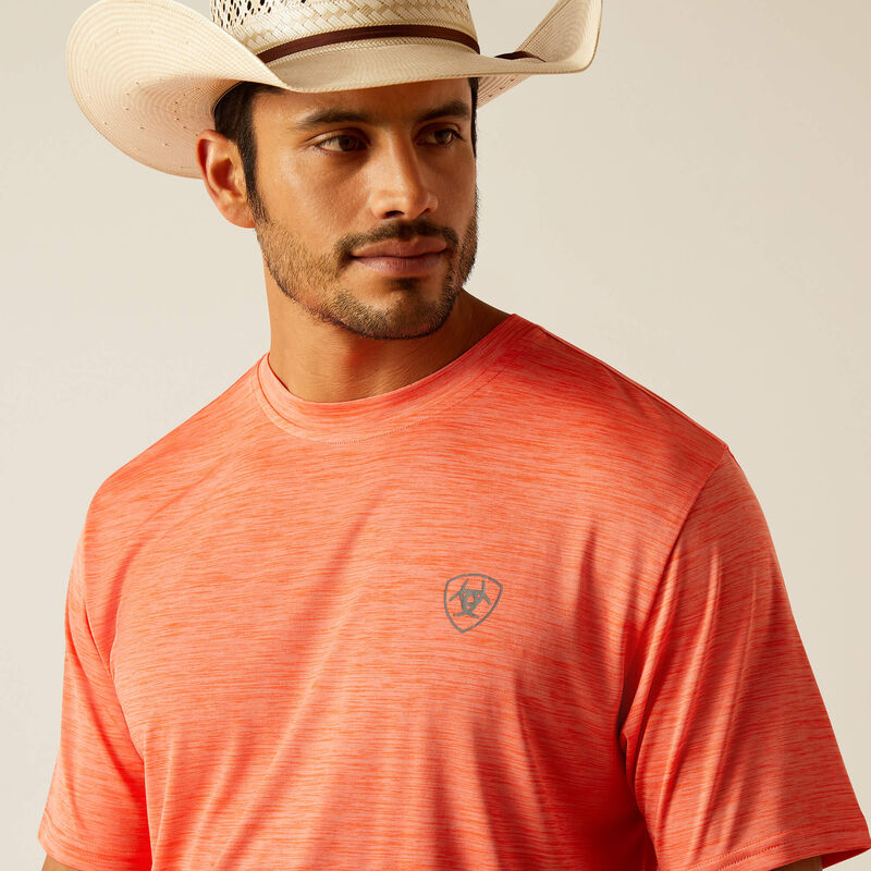 Ariat Men's Charger Ariat Southwest Shield Short Sleeve T-Shirt - Hot Coral