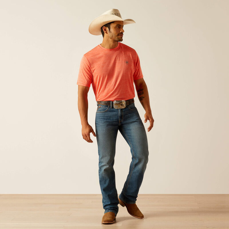 Ariat Men's Charger Ariat Southwest Shield Short Sleeve T-Shirt - Hot Coral