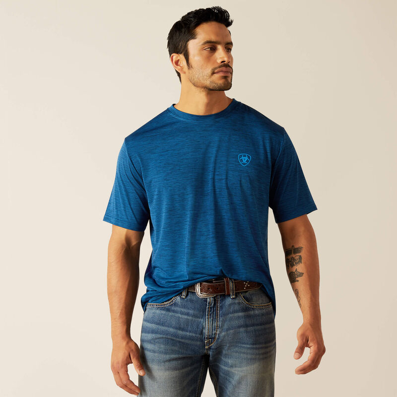 Ariat Men's Charger Ariat Southwest Shield Short Sleeve T-Shirt - Poseidon