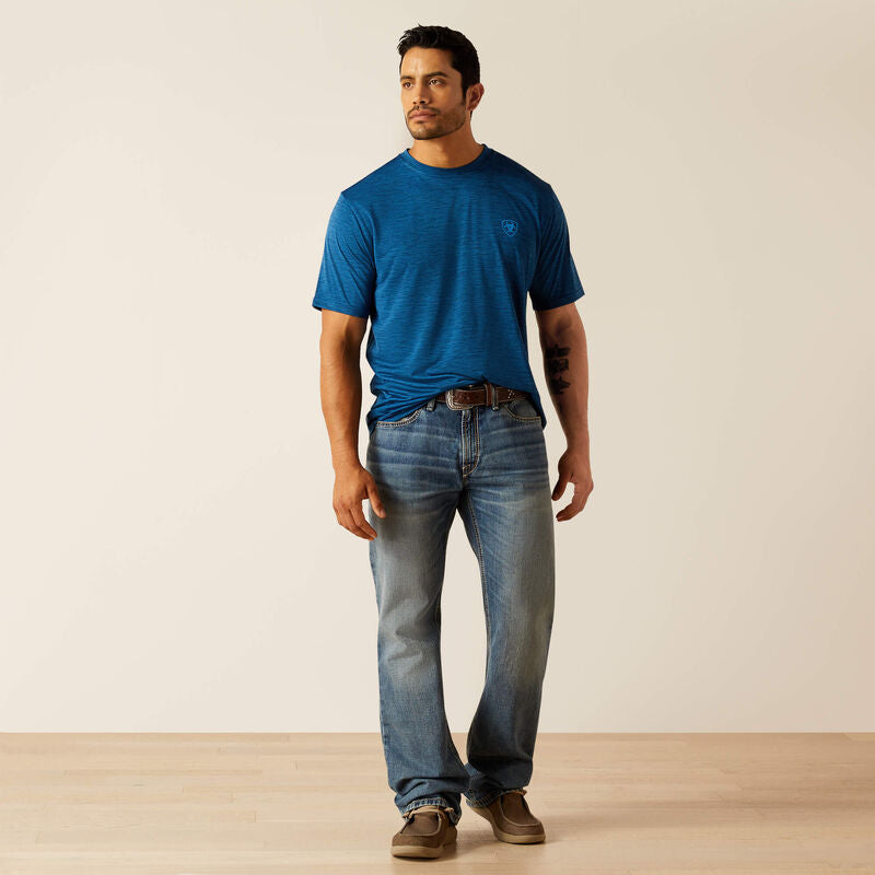 Ariat Men's Charger Ariat Southwest Shield Short Sleeve T-Shirt - Poseidon