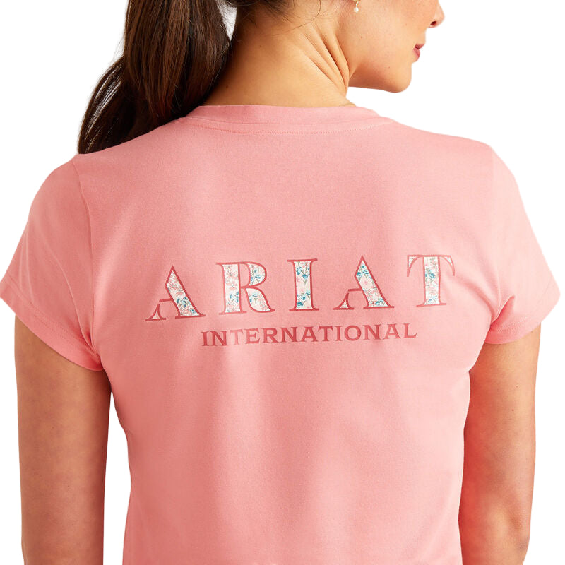 Ariat Women's Petal Front T-Shirt - Flamingo Plume