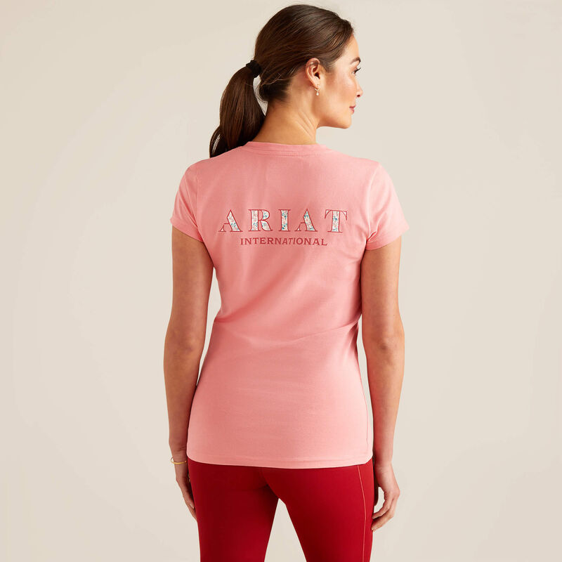 Ariat Women's Petal Front T-Shirt - Flamingo Plume