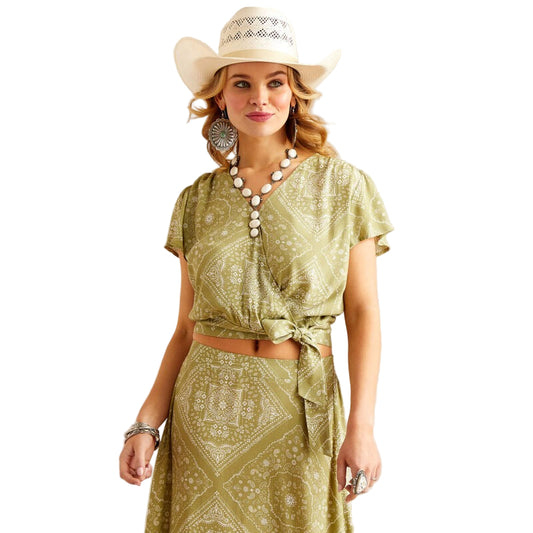 Ariat Women's Osage Short Sleeve Top - Bandana Print