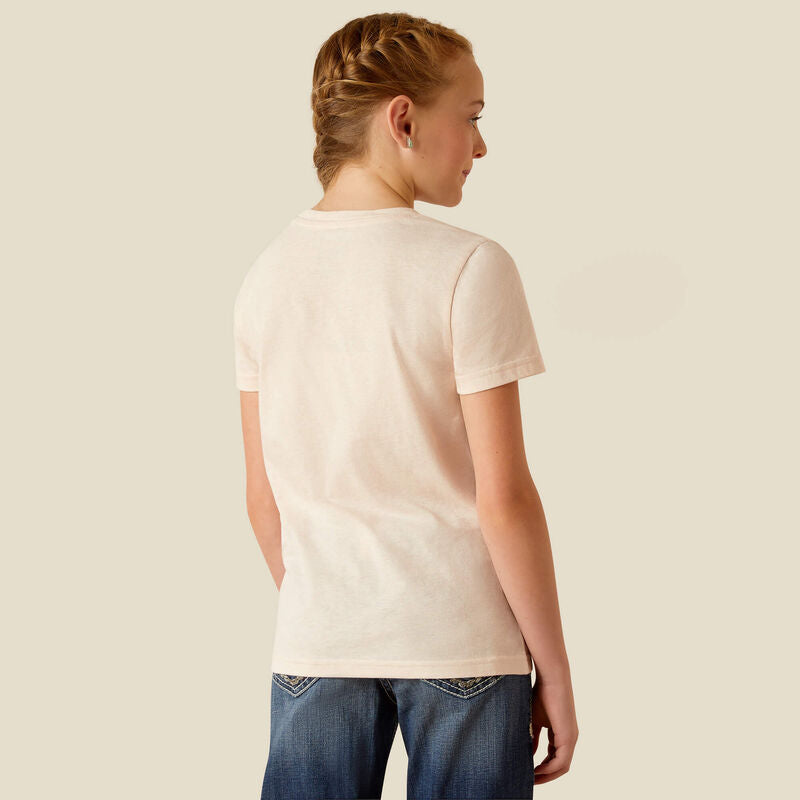 Ariat Girl's Cowboy T-Shirt - Pink Heather