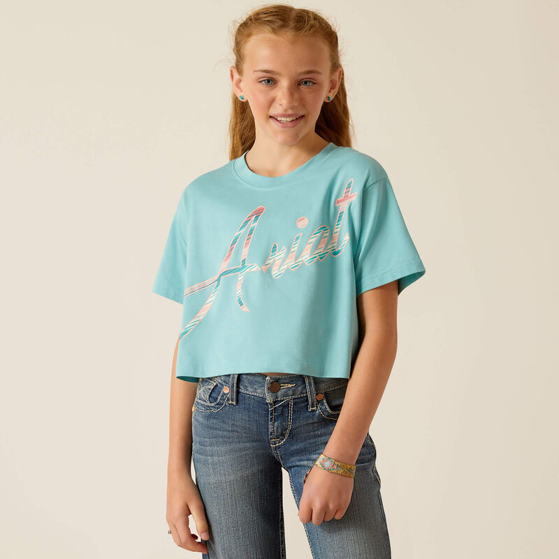 Ariat Girl's Mills Short Sleeve T-Shirt - Marine Blue
