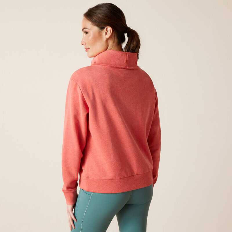 Ariat Women's Fern 1/2 Zip Sweatshirt - Heather Baked Apple