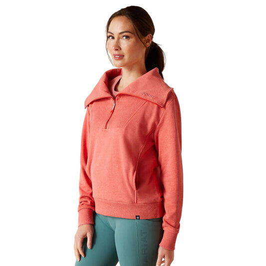 Ariat Women's Fern 1/2 Zip Sweatshirt - Heather Baked Apple