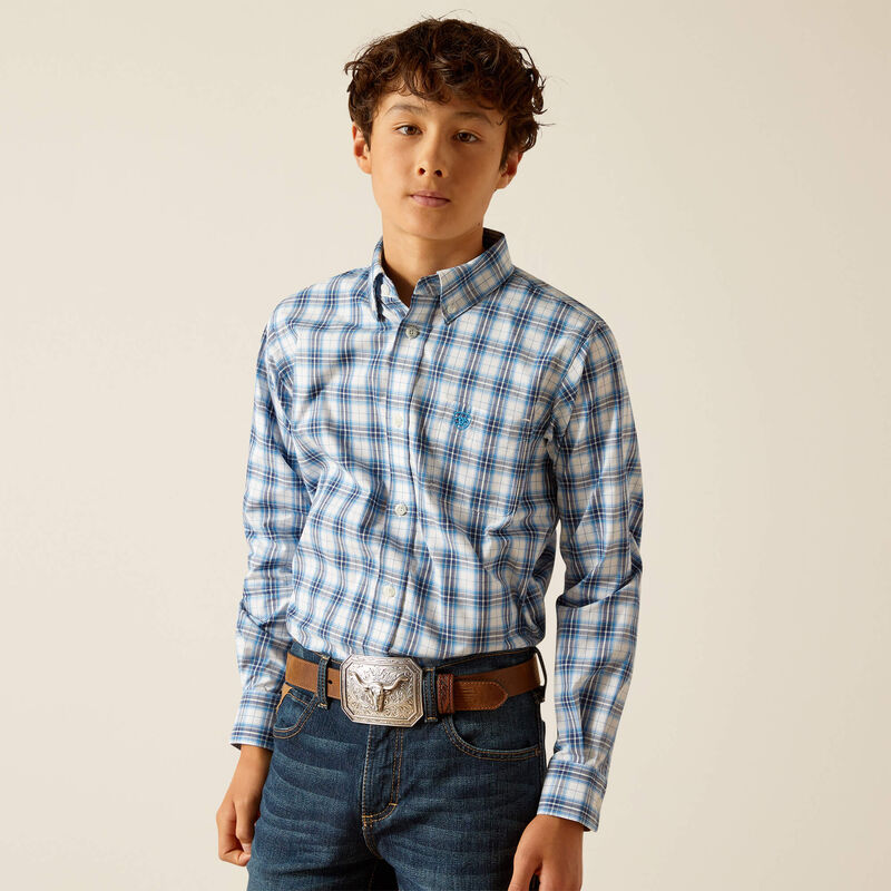 Ariat Boy's Pro Series Phoenix Classic Fit Shirt - Blue
