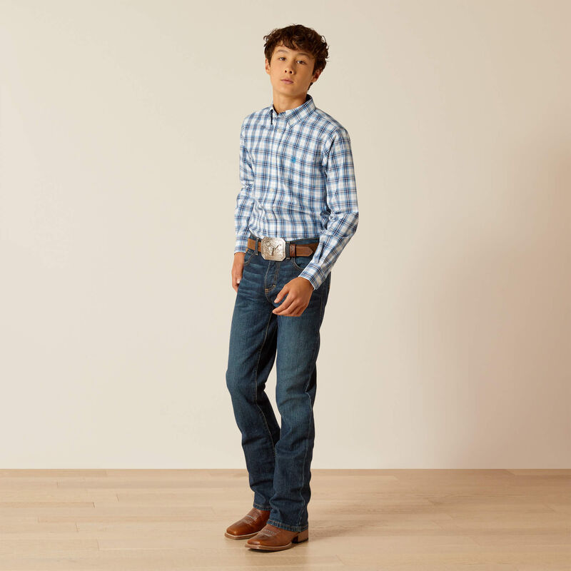 Ariat Boy's Pro Series Phoenix Classic Fit Shirt - Blue