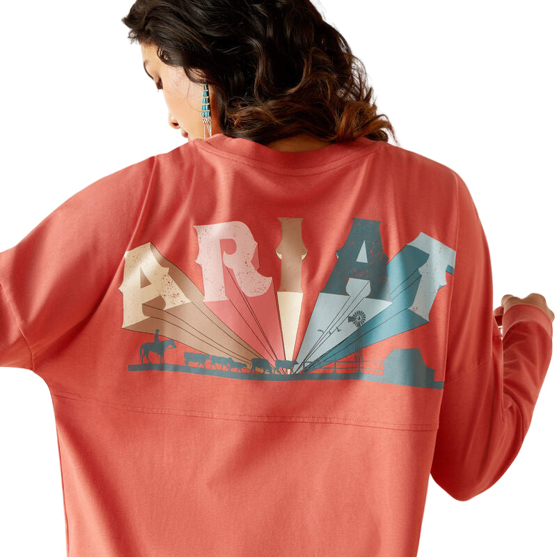 Ariat Women's Fun Farm Oversized T-Shirt - Faded Rose