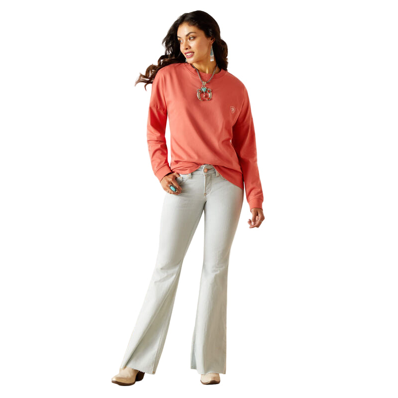 Ariat Women's Fun Farm Oversized T-Shirt - Faded Rose
