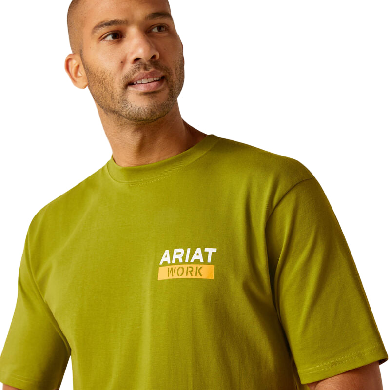 Ariat Men's Rebar Cotton Strong Roughneck T-Shirt - Going Green