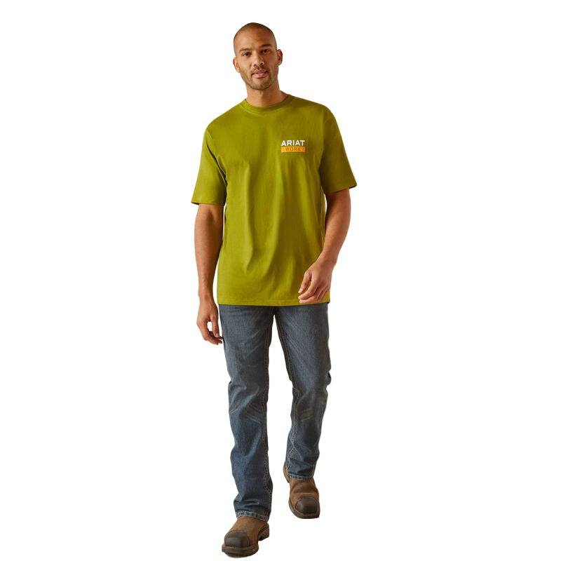 Ariat Men's Rebar Cotton Strong Roughneck T-Shirt - Going Green