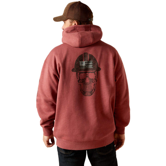 Ariat Men's Rebar Roughneck Pullover Hoodie - Roan Rouge Heather
