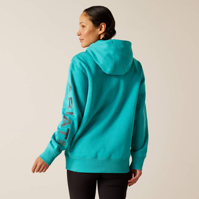 Ariat Women's Rebar Graphic Hoodie - Latigo Bay Heather Dark Slate