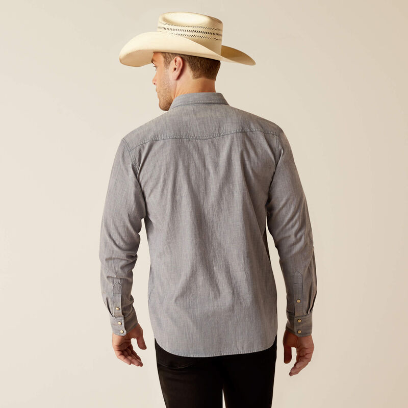 Ariat Men's Jurlington Retro Snap Shirt - Chambray Blue