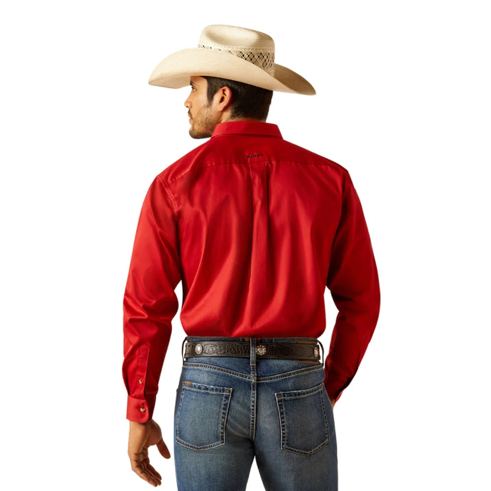 Ariat Men's Team Logo Twill Classic Fit Shirt - Red