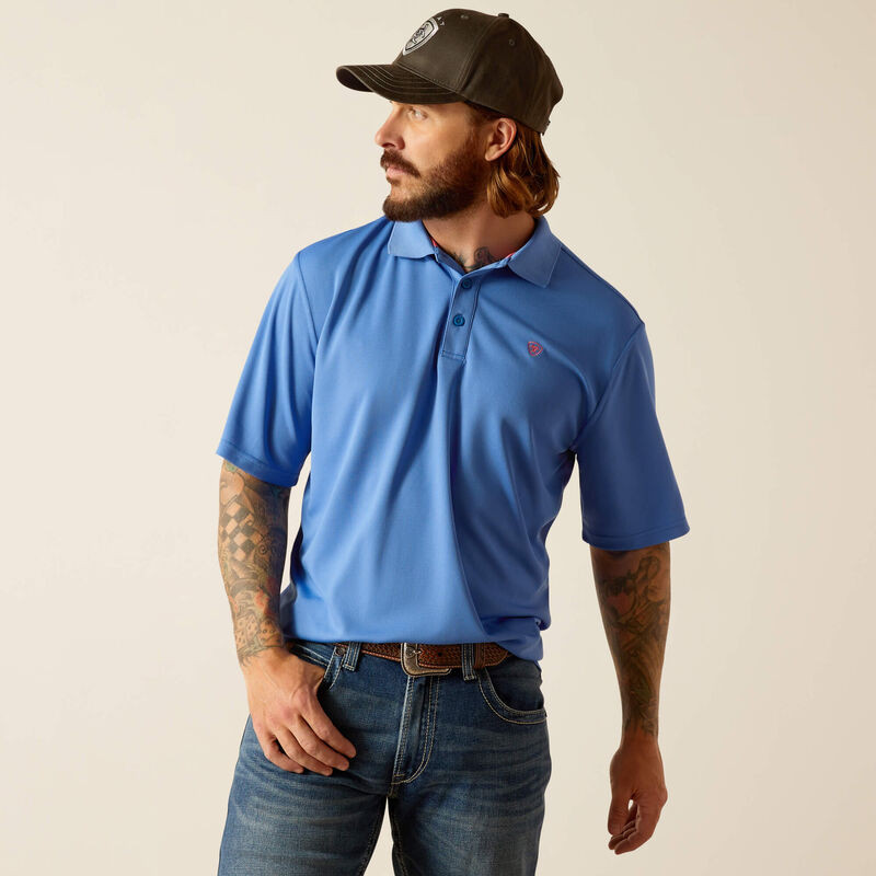 Ariat Men's TEK Short Sleeve Polo Shirt - Seascape