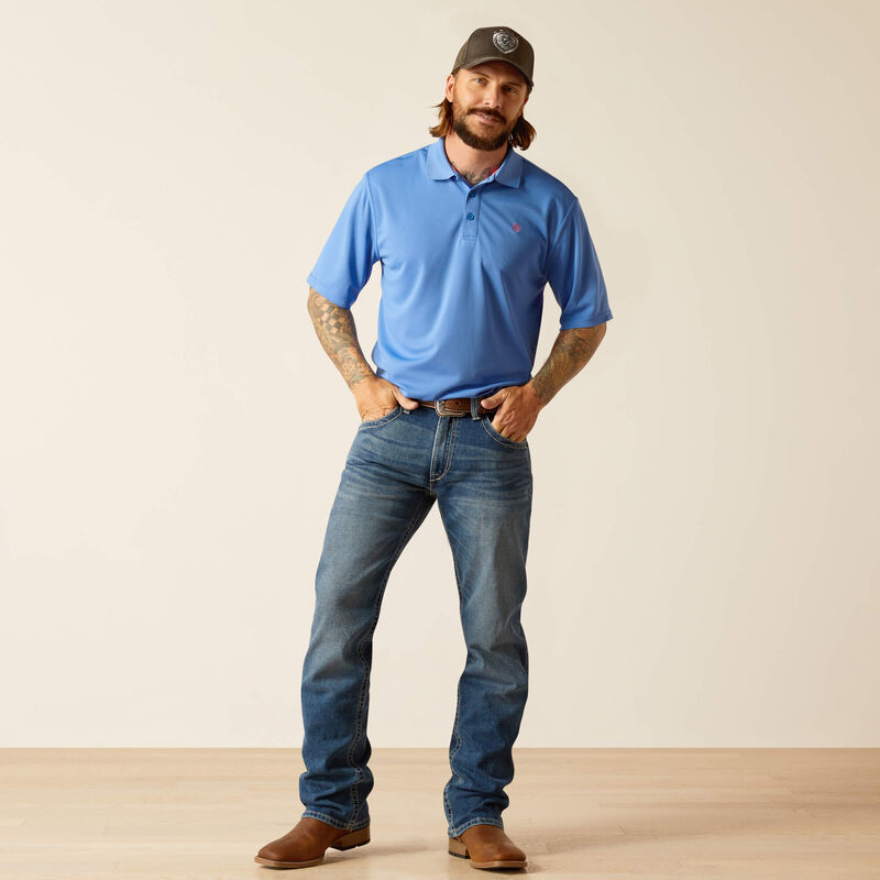 Ariat Men's TEK Short Sleeve Polo Shirt - Seascape