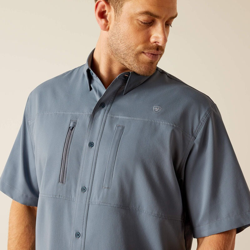 Ariat Men's Pro VentTEK Short Sleeve Shirt - Newsboy Blue