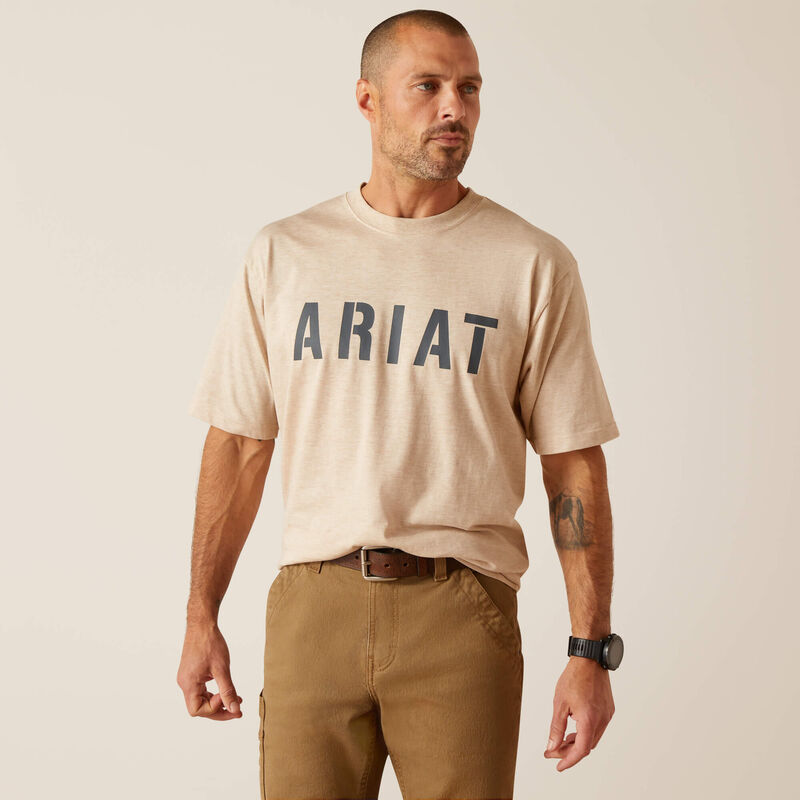 Ariat Men's Rebar Cotton Strong T-Shirt - Oat Heather