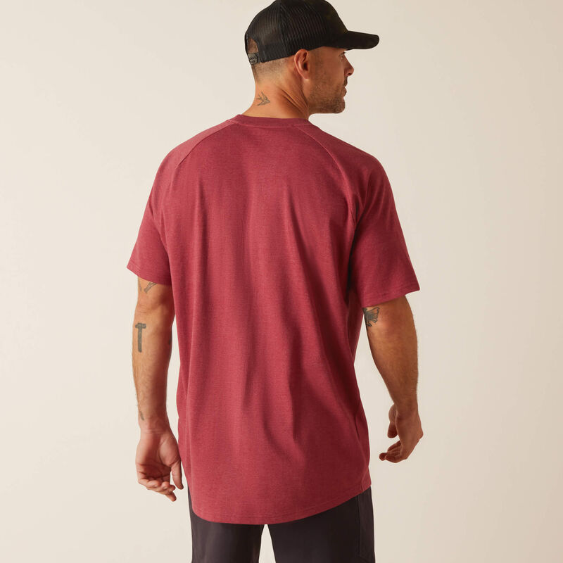 Ariat Men's Rebar Cotton Strong T-Shirt - Roan Rouge Heather