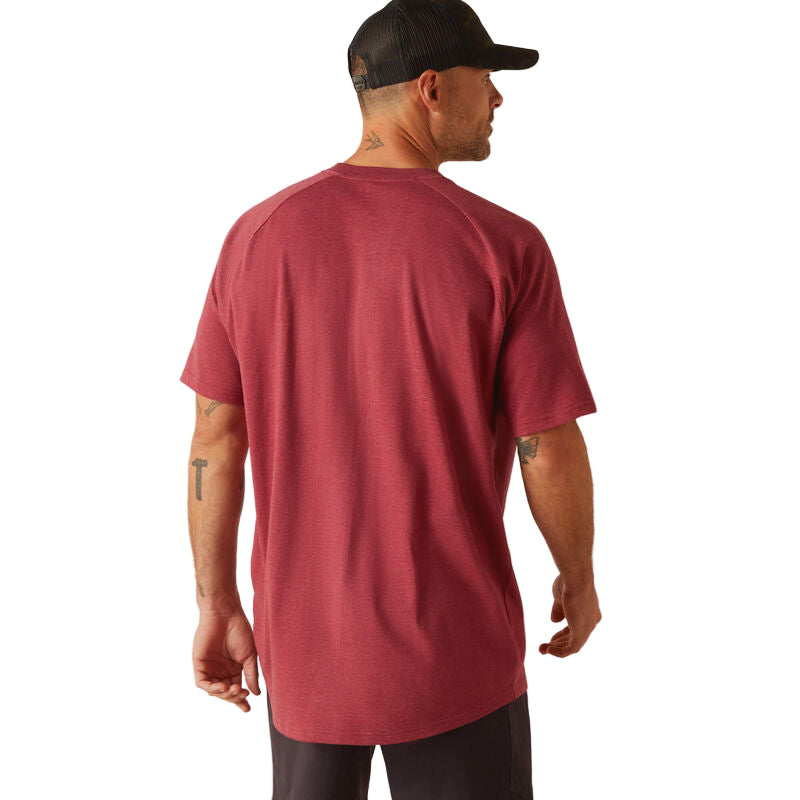 Ariat Men's Rebar Cotton Strong T-Shirt - Roan Rouge Heather