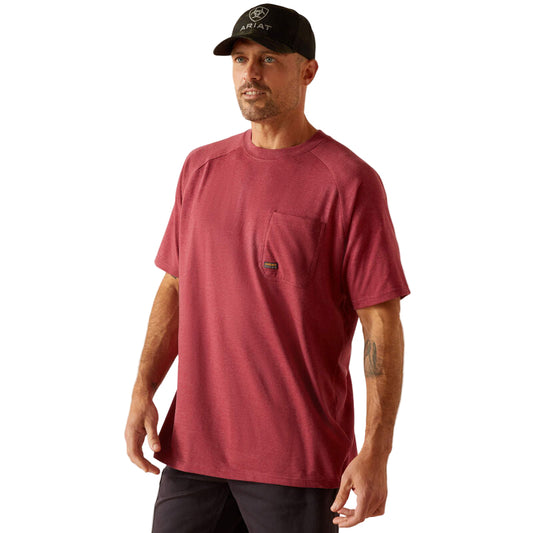 Ariat Men's Rebar Cotton Strong T-Shirt - Roan Rouge Heather