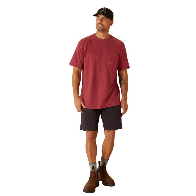 Ariat Men's Rebar Cotton Strong T-Shirt - Roan Rouge Heather
