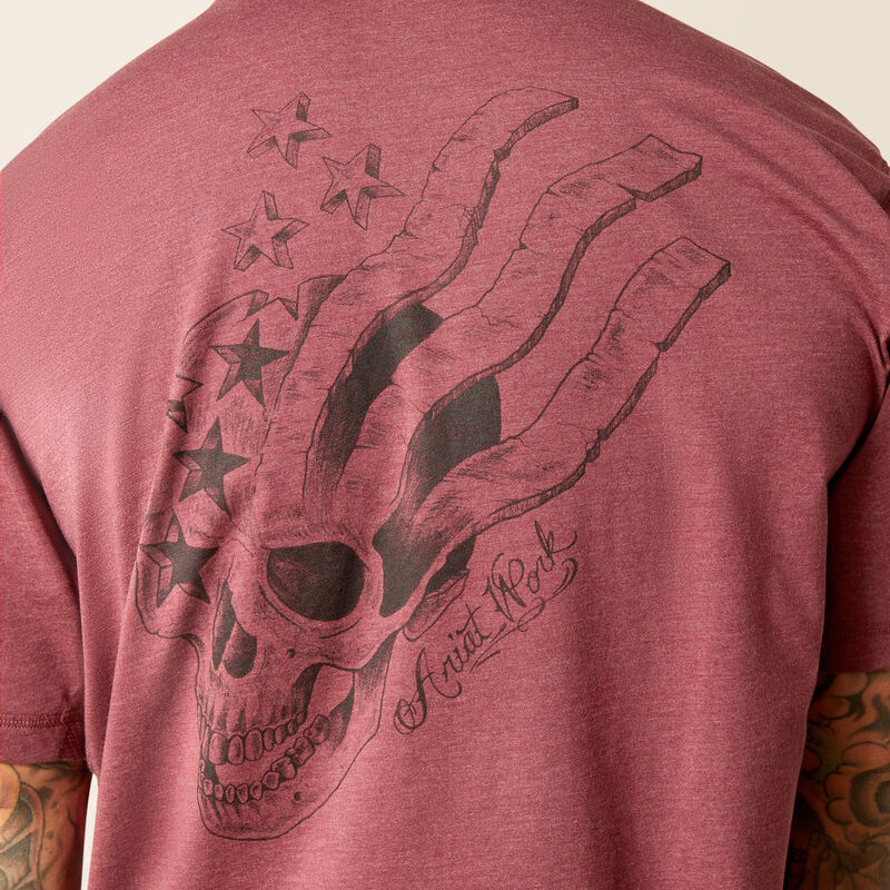 Ariat Men's Rebar Workman American Scream T-Shirt - Burgundy Heather