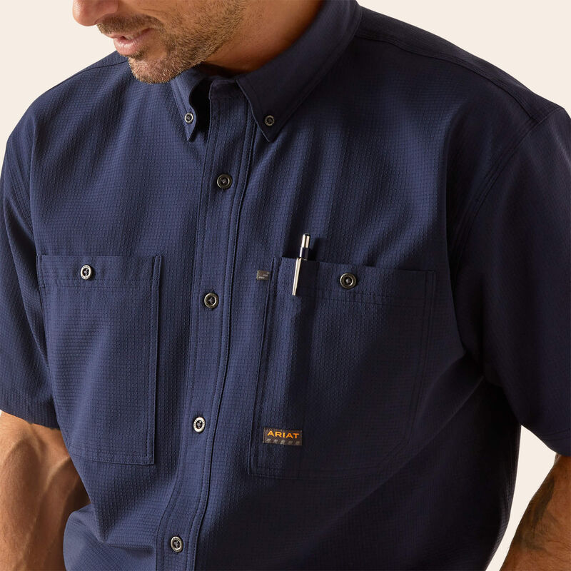 Ariat Men's Rebar Made Tough 360 Airflow Work Shirt - Navy