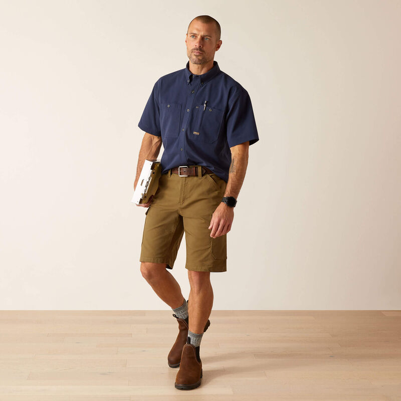 Ariat Men's Rebar Made Tough 360 Airflow Work Shirt - Navy