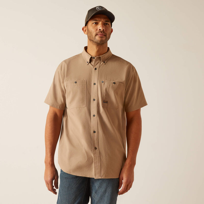 Ariat Men's Rebar Made Tough 360 Airflow Work Shirt - Rebar Khaki