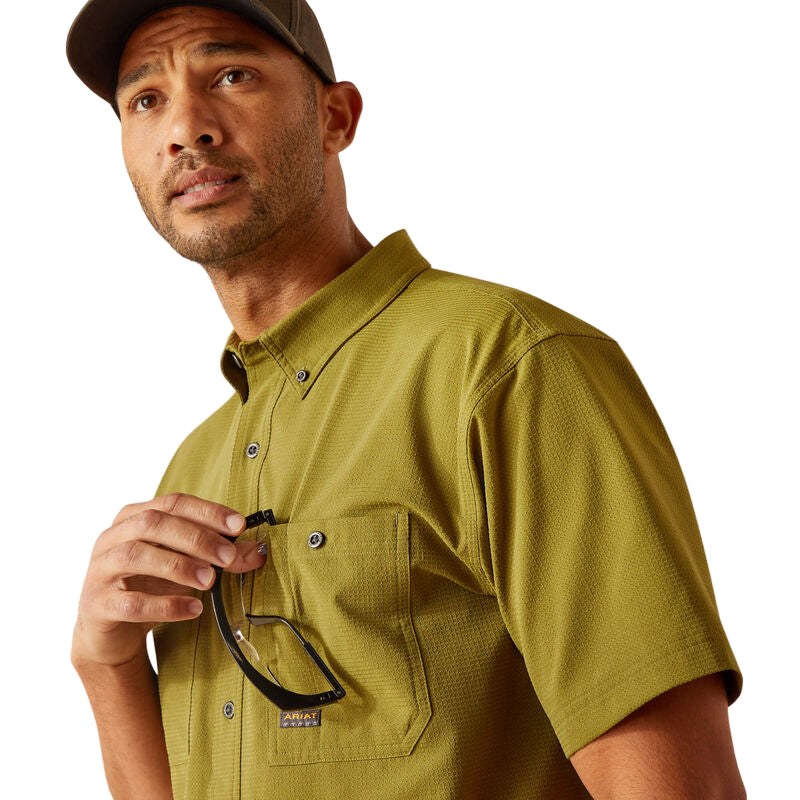 Ariat Men's Rebar Made Tough 360 Airflow Work Shirt - Lichen