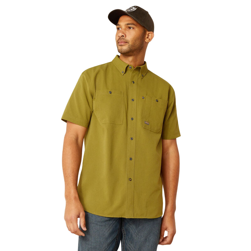 Ariat Men's Rebar Made Tough 360 Airflow Work Shirt - Lichen