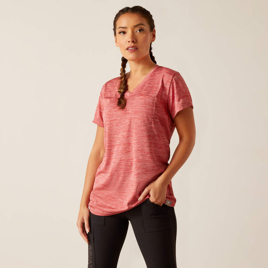 Ariat Women's Rebar Evolution Logo T-Shirt - Mineral Red
