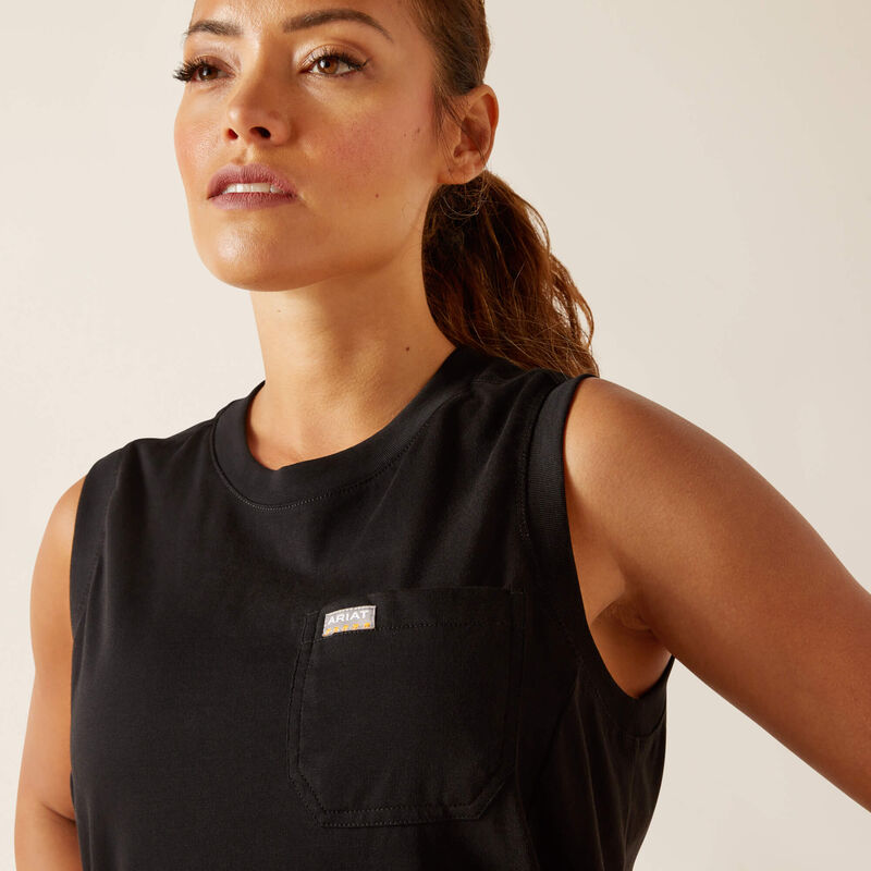 Ariat Women's Rebar Cotton Strong Bolt Tank - Black