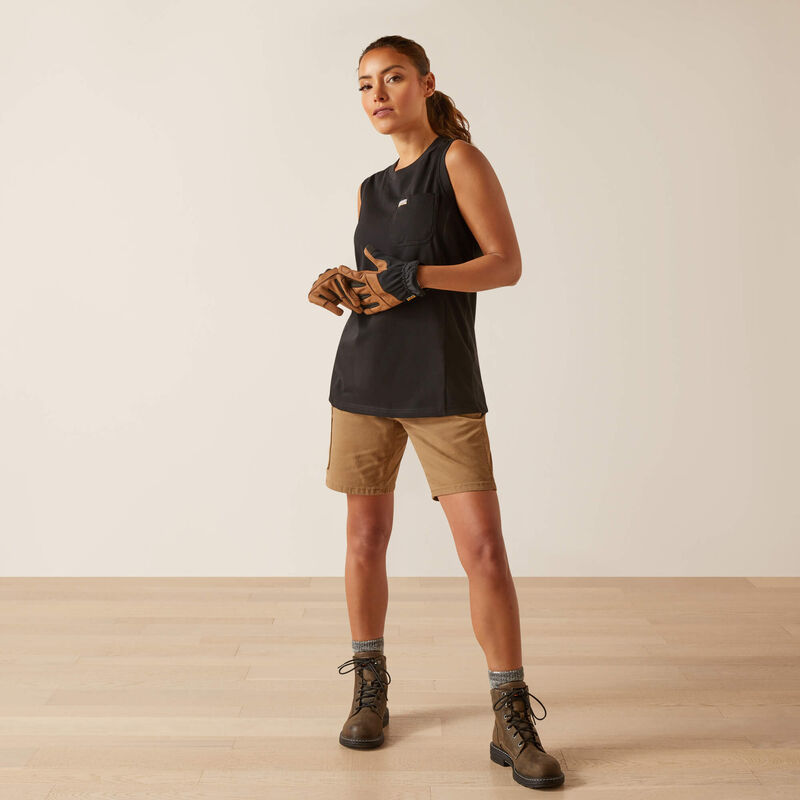Ariat Women's Rebar Cotton Strong Bolt Tank - Black