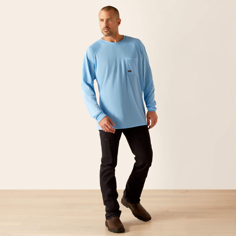 Ariat Men's Rebar Heat Fighter Jolly Wrencher T-Shirt - Stratosphere Blue