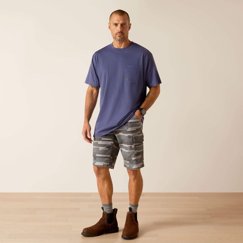 Ariat Men's Rebar Cotton Strong Stacking Dimes Shirt - Blue Indigo